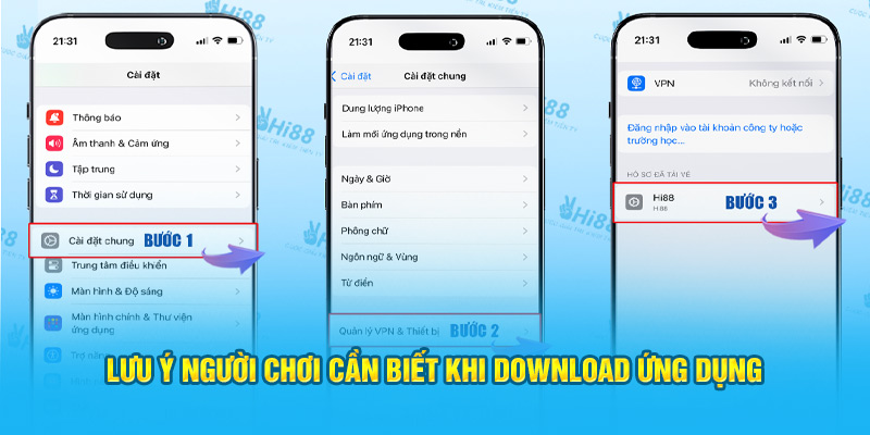 Lưu ý người chơi cần biết khi download ứng dụng